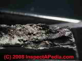 Paint lab Photograph of sample of failed paint